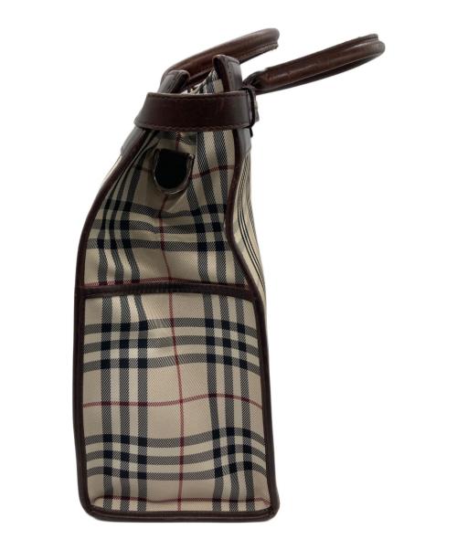 BURBERRY（バーバリー）BURBERRY (バーバリー) 2WAYバッグ ベージュ×ブラウンの古着・服飾アイテム