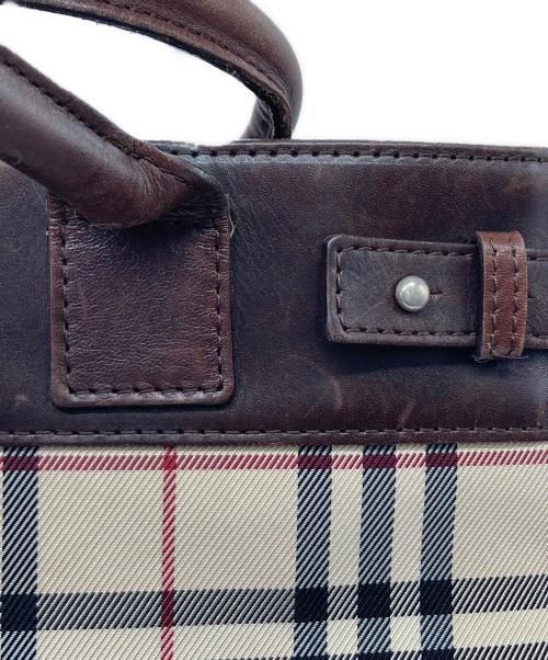 BURBERRY（バーバリー）BURBERRY (バーバリー) 2WAYバッグ ベージュ×ブラウンの古着・服飾アイテム