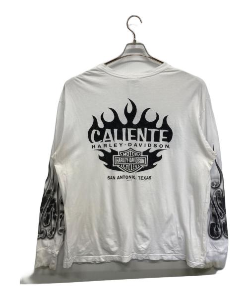 HARLEY-DAVIDSON（ハーレーダビッドソン）HARLEY-DAVIDSON (ハーレーダビッドソン) 長袖カットソー ホワイト サイズ:SIZE XLの古着・服飾アイテム