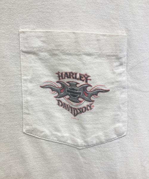 HARLEY-DAVIDSON（ハーレーダビッドソン）HARLEY-DAVIDSON (ハーレーダビッドソン) 長袖カットソー ホワイト サイズ:SIZE XLの古着・服飾アイテム