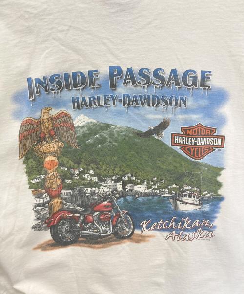 HARLEY-DAVIDSON（ハーレーダビッドソン）HARLEY-DAVIDSON (ハーレーダビッドソン) 長袖カットソー ホワイト サイズ:SIZE XLの古着・服飾アイテム