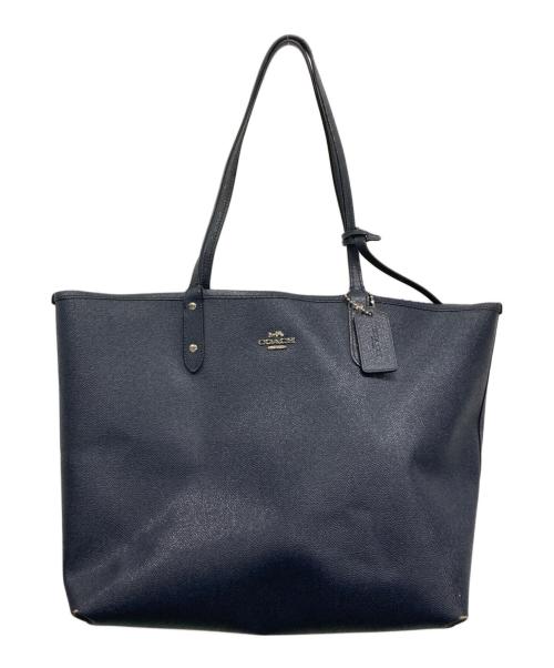 COACH（コーチ）COACH (コーチ) リバーシブルトートバッグ ネイビーの古着・服飾アイテム