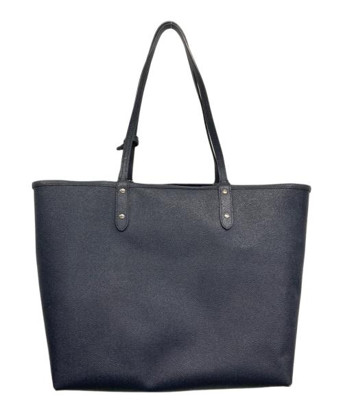 COACH（コーチ）COACH (コーチ) リバーシブルトートバッグ ネイビーの古着・服飾アイテム