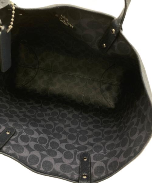 COACH（コーチ）COACH (コーチ) リバーシブルトートバッグ ネイビーの古着・服飾アイテム