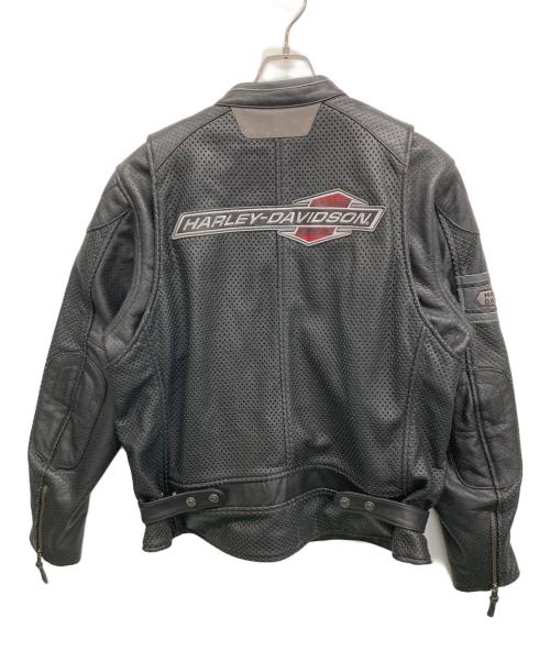HARLEY-DAVIDSON（ハーレーダビッドソン）HARLEY-DAVIDSON (ハーレーダビッドソン) パンチングレザージャケット ブラック サイズ:XLの古着・服飾アイテム