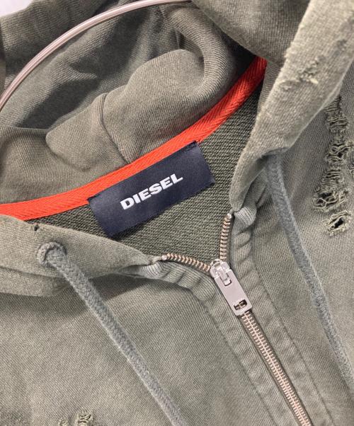 DIESEL（ディーゼル）DIESEL (ディーゼル) ジップパーカー グリーン サイズ:Lの古着・服飾アイテム