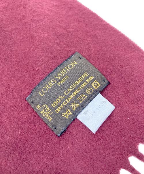 LOUIS VUITTON（ルイ ヴィトン）LOUIS VUITTON (ルイ ヴィトン) カシミヤマフラー ボルドーの古着・服飾アイテム