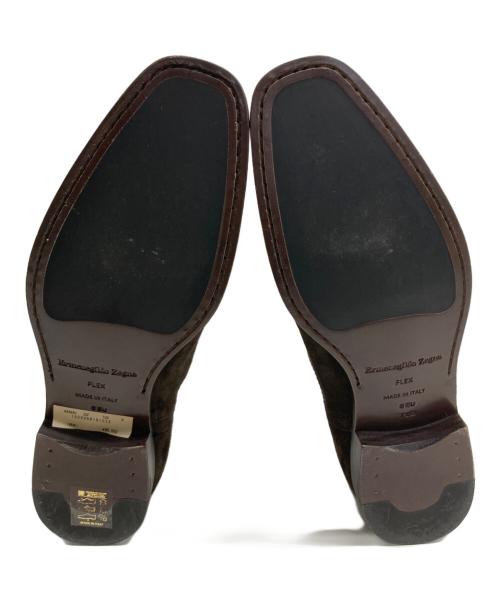 ERMENEGILDO ZEGNA（エルメネジルド・ゼニア）ERMENEGILDO ZEGNA (エルメネジルド・ゼニア) スウェードブーツ ブラウン サイズ:6の古着・服飾アイテム