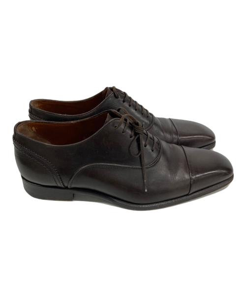 ERMENEGILDO ZEGNA（エルメネジルド・ゼニア）ERMENEGILDO ZEGNA (エルメネジルド・ゼニア) ビジネスシューズ ブラウン サイズ:6の古着・服飾アイテム