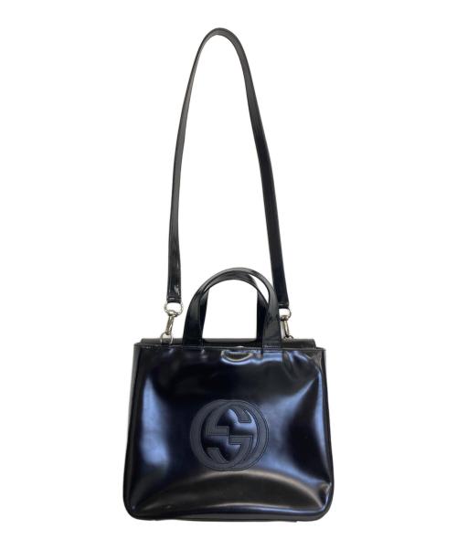 GUCCI（グッチ）GUCCI (グッチ) 2WAYショルダーバッグ ブラックの古着・服飾アイテム