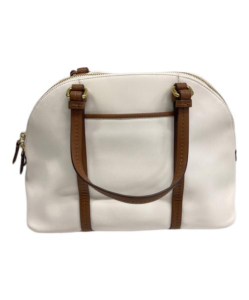 COACH（コーチ）COACH (コーチ) 2WAYバッグ アイボリー×ブラウンの古着・服飾アイテム