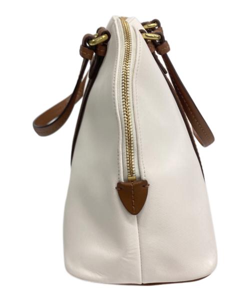 COACH（コーチ）COACH (コーチ) 2WAYバッグ アイボリー×ブラウンの古着・服飾アイテム