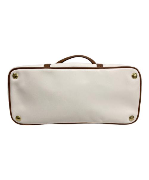 COACH（コーチ）COACH (コーチ) 2WAYバッグ アイボリー×ブラウンの古着・服飾アイテム
