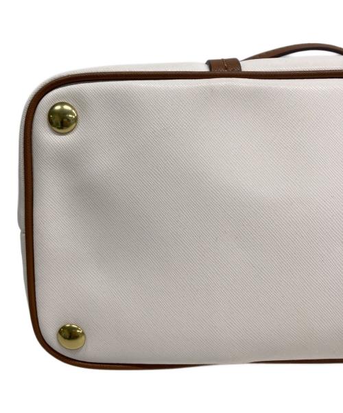 COACH（コーチ）COACH (コーチ) 2WAYバッグ アイボリー×ブラウンの古着・服飾アイテム