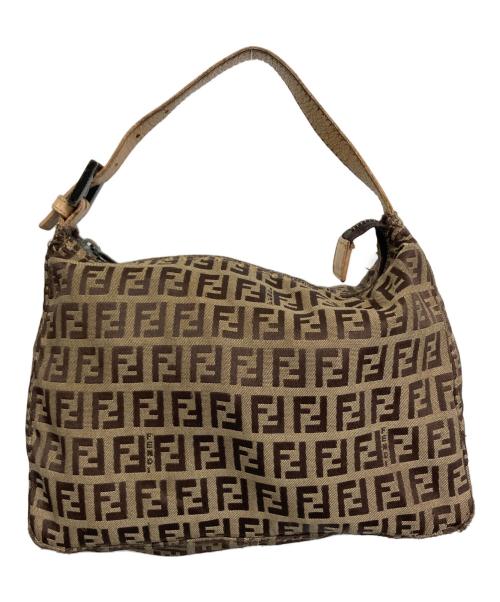 FENDI（フェンディ）FENDI (フェンディ) ハンドバッグ ブラウン×ベージュの古着・服飾アイテム