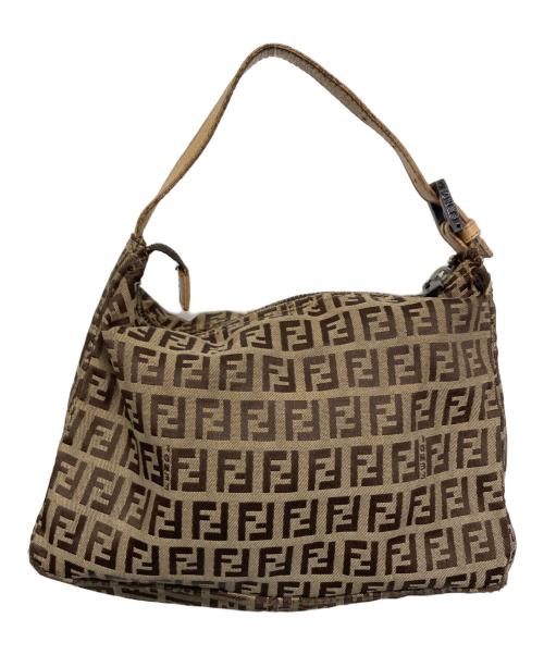 FENDI（フェンディ）FENDI (フェンディ) ハンドバッグ ブラウン×ベージュの古着・服飾アイテム