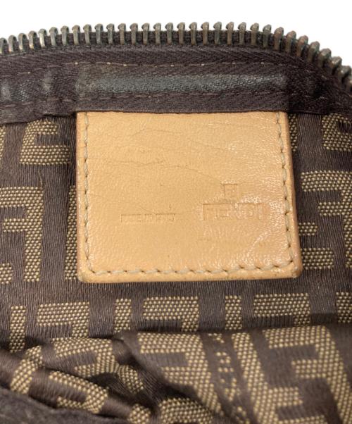 FENDI（フェンディ）FENDI (フェンディ) ハンドバッグ ブラウン×ベージュの古着・服飾アイテム