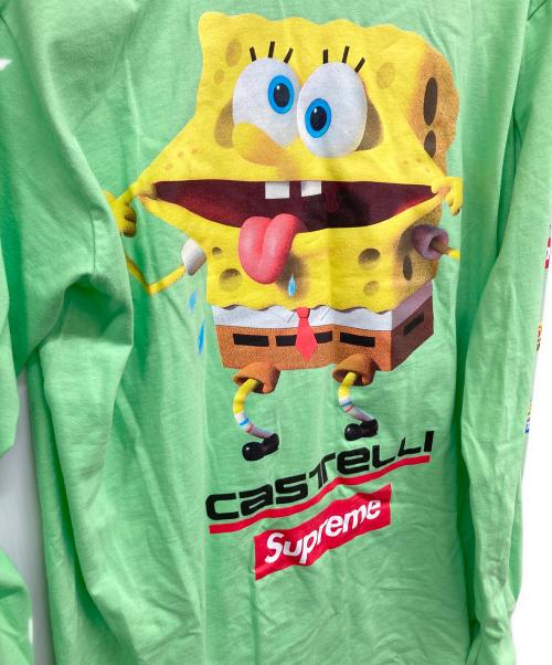 SUPREME（シュプリーム）SUPREME (シュプリーム) SPONGEBOB (スポンジボブ) 長袖カットソー グリーン サイズ:Lの古着・服飾アイテム