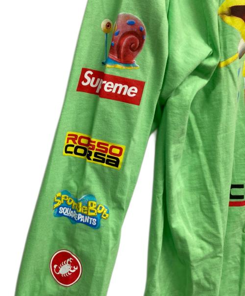 SUPREME（シュプリーム）SUPREME (シュプリーム) SPONGEBOB (スポンジボブ) 長袖カットソー グリーン サイズ:Lの古着・服飾アイテム