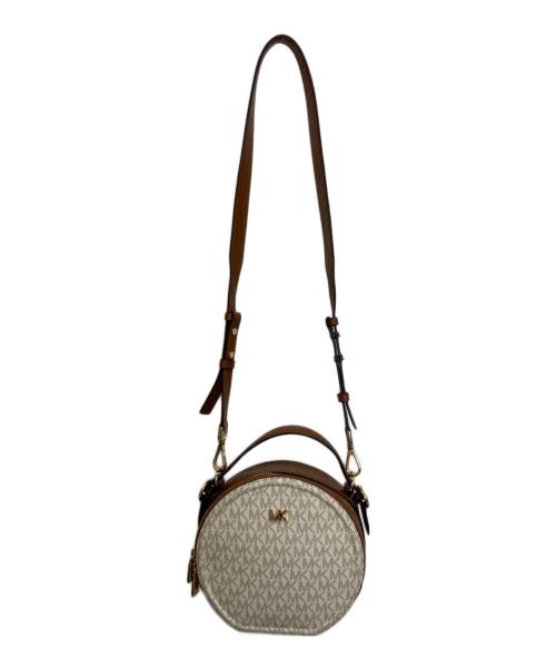 MICHAEL KORS（マイケル・コース）MICHAEL KORS (マイケル・コース) ショルダーバッグ ブラウン×ホワイトの古着・服飾アイテム