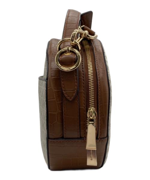 MICHAEL KORS（マイケル・コース）MICHAEL KORS (マイケル・コース) ショルダーバッグ ブラウン×ホワイトの古着・服飾アイテム