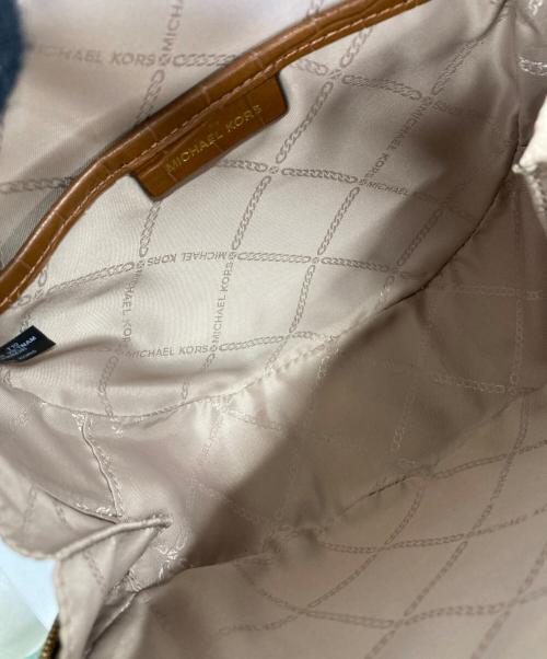 MICHAEL KORS（マイケル・コース）MICHAEL KORS (マイケル・コース) ショルダーバッグ ブラウン×ホワイトの古着・服飾アイテム