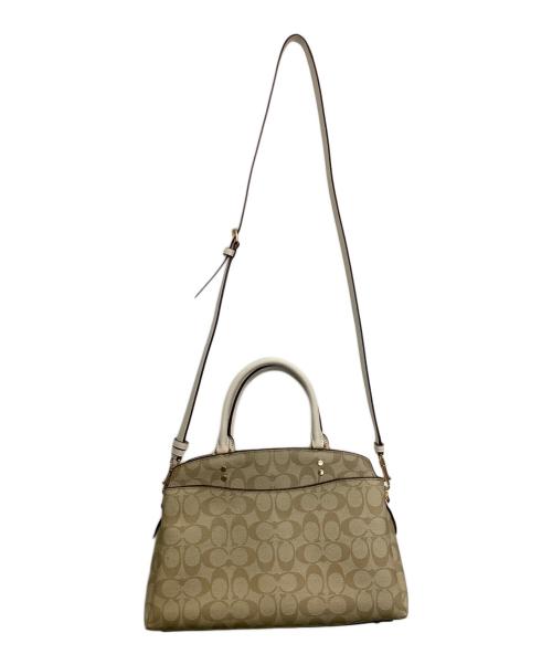COACH（コーチ）COACH (コーチ) 2WAYバッグ ベージュ×アイボリーの古着・服飾アイテム