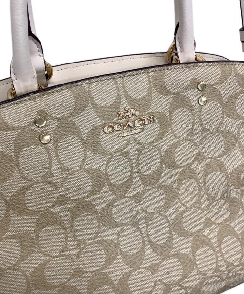COACH（コーチ）COACH (コーチ) 2WAYバッグ ベージュ×アイボリーの古着・服飾アイテム