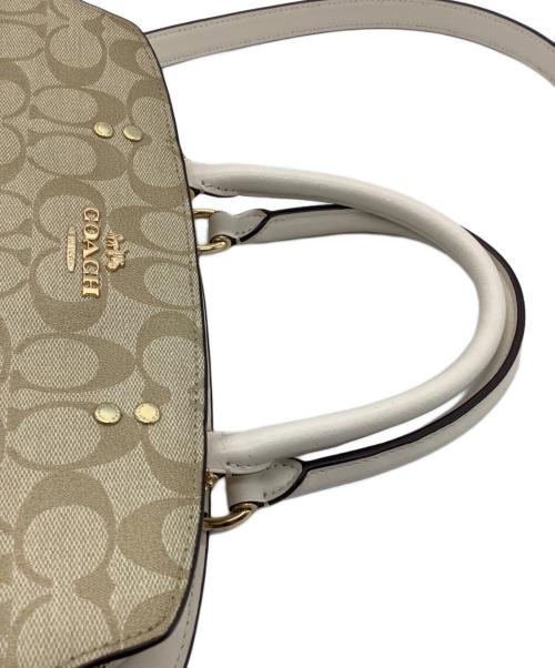 COACH（コーチ）COACH (コーチ) 2WAYバッグ ベージュ×アイボリーの古着・服飾アイテム