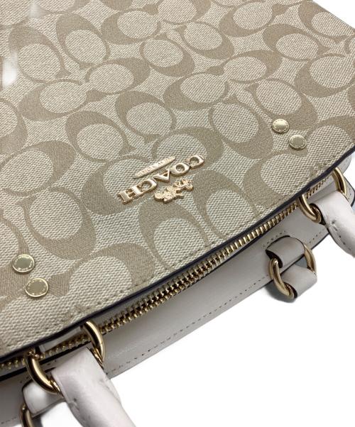 COACH（コーチ）COACH (コーチ) 2WAYバッグ ベージュ×アイボリーの古着・服飾アイテム