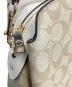 中古・古着 COACH (コーチ) 2WAYバッグ ベージュ×アイボリー：8000円