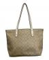 COACH (コーチ) ハンドバッグ ベージュ×アイボリー：7000円