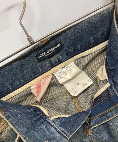 DOLCE & GABBANA（ドルチェ＆ガッバーナ）DOLCE & GABBANA (ドルチェ＆ガッバーナ) ダメージ加工デニムパンツ インディゴブルー サイズ:SIZE 48の古着・服飾アイテム