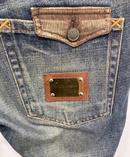 DOLCE & GABBANA（ドルチェ＆ガッバーナ）DOLCE & GABBANA (ドルチェ＆ガッバーナ) ダメージ加工デニムパンツ インディゴブルー サイズ:SIZE 48の古着・服飾アイテム