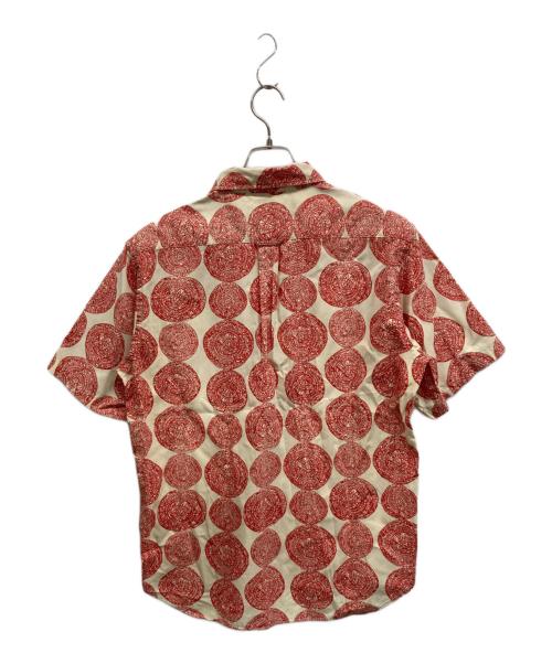 EVISU（エヴィス）EVISU (エヴィス) 半袖シャツ ベージュ×レッド サイズ:Lの古着・服飾アイテム