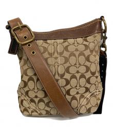 COACH（コーチ）の古着「ショルダーバッグ」｜ベージュ×ブラウン