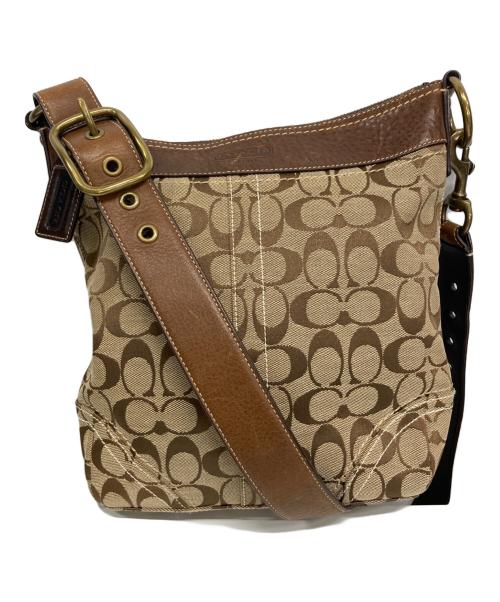 COACH（コーチ）COACH (コーチ) ショルダーバッグ ベージュ×ブラウンの古着・服飾アイテム