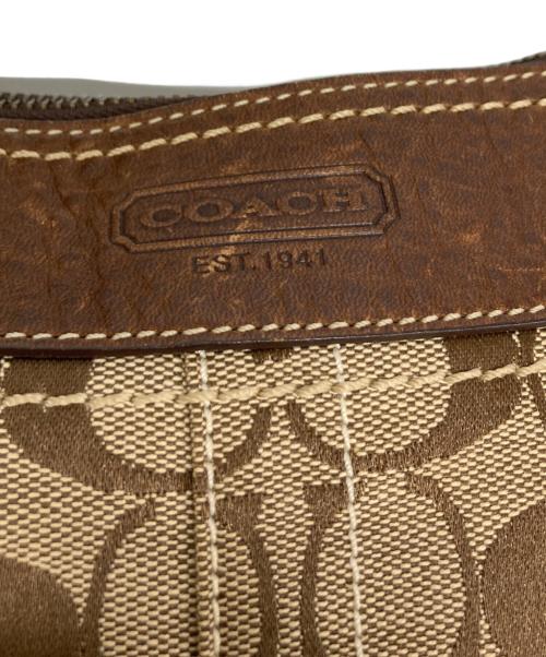 COACH（コーチ）COACH (コーチ) ショルダーバッグ ベージュ×ブラウンの古着・服飾アイテム