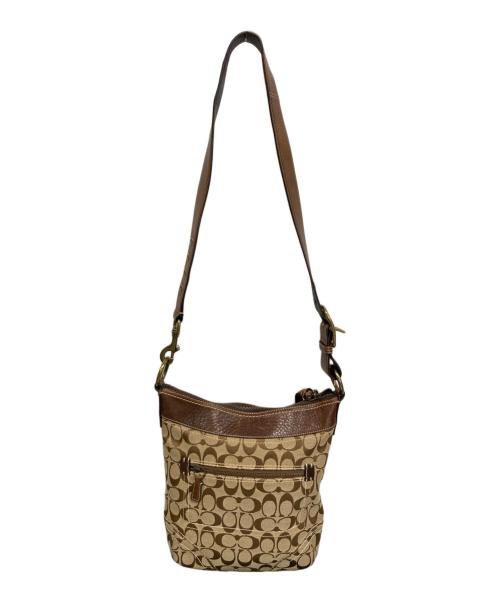 COACH（コーチ）COACH (コーチ) ショルダーバッグ ベージュ×ブラウンの古着・服飾アイテム