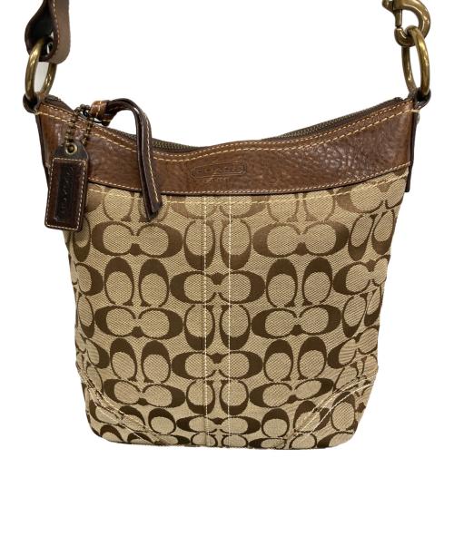 COACH（コーチ）COACH (コーチ) ショルダーバッグ ベージュ×ブラウンの古着・服飾アイテム