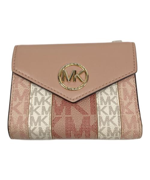 MICHAEL KORS（マイケル・コース）MICHAEL KORS (マイケル・コース) 3つ折り財布 ソフトピンクの古着・服飾アイテム
