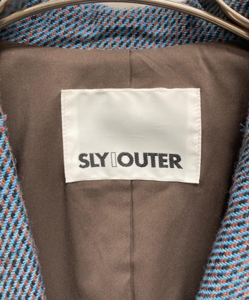 SLY（スライ）SLY (スライ) テーラードジャケット ブラウン×スカイブルー サイズ:SIZE Freeの古着・服飾アイテム