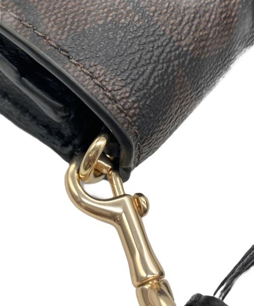 COACH（コーチ）COACH (コーチ) ショルダーバッグ ブラウン×ブラックの古着・服飾アイテム