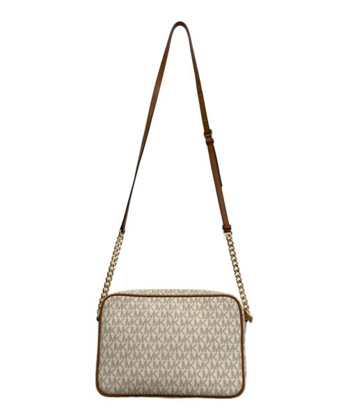 MICHAEL KORS（マイケル・コース）MICHAEL KORS (マイケル・コース) ショルダーバッグ アイボリー×ライトグレー×ブラウンの古着・服飾アイテム