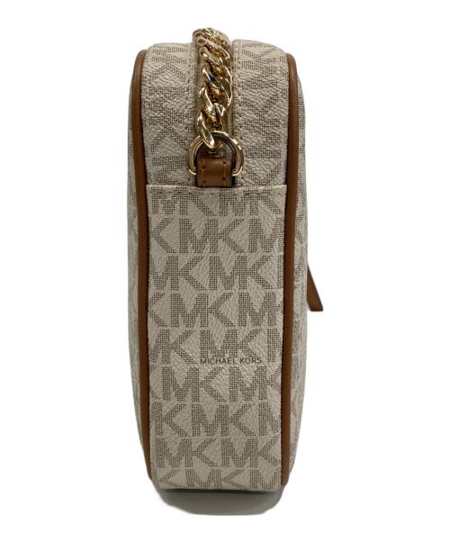 MICHAEL KORS（マイケル・コース）MICHAEL KORS (マイケル・コース) ショルダーバッグ アイボリー×ライトグレー×ブラウンの古着・服飾アイテム