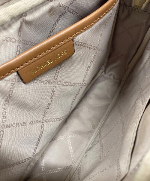 MICHAEL KORS（マイケル・コース）MICHAEL KORS (マイケル・コース) ショルダーバッグ アイボリー×ライトグレー×ブラウンの古着・服飾アイテム