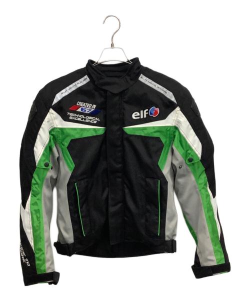 elf（エルフ）elf (エルフ) プロテクタージャケット ブラック×グリーン サイズ:SIZE Lの古着・服飾アイテム
