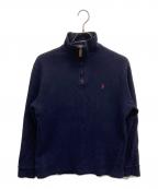 POLO RALPH LAURENポロ・ラルフローレン）の古着「ハーフジップスウェット」｜ネイビー