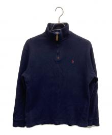 POLO RALPH LAUREN（ポロ・ラルフローレン）の古着「ハーフジップスウェット」｜ネイビー