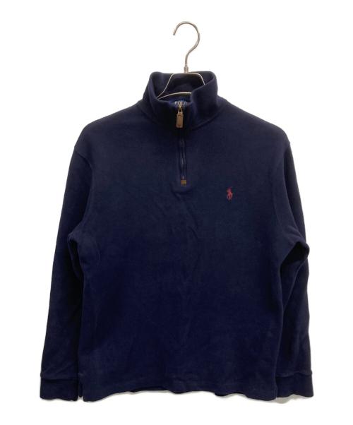 POLO RALPH LAUREN（ポロ・ラルフローレン）POLO RALPH LAUREN (ポロ・ラルフローレン) ハーフジップスウェット ネイビー サイズ:Mの古着・服飾アイテム